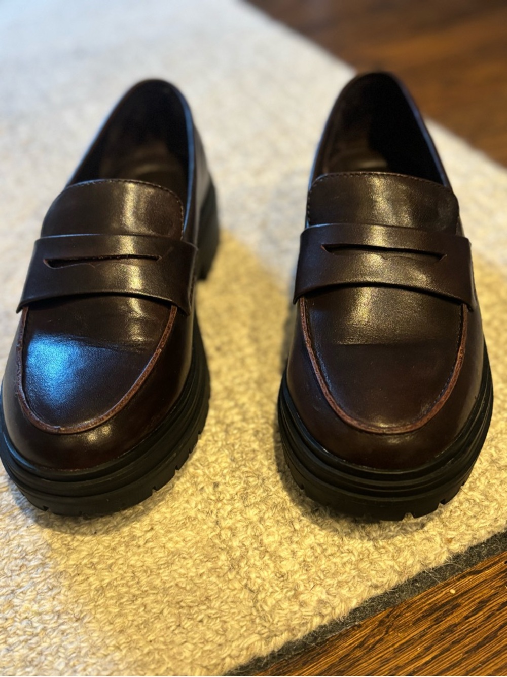 Quince Dark Brown Lug Sole Penny Loafers